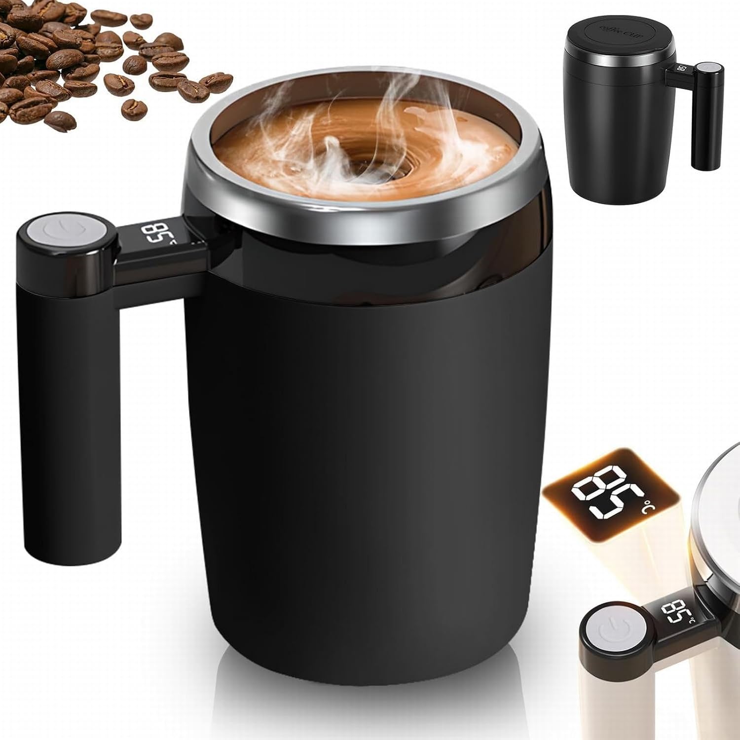 TLINNA self-stirring coffee mug with temperature display