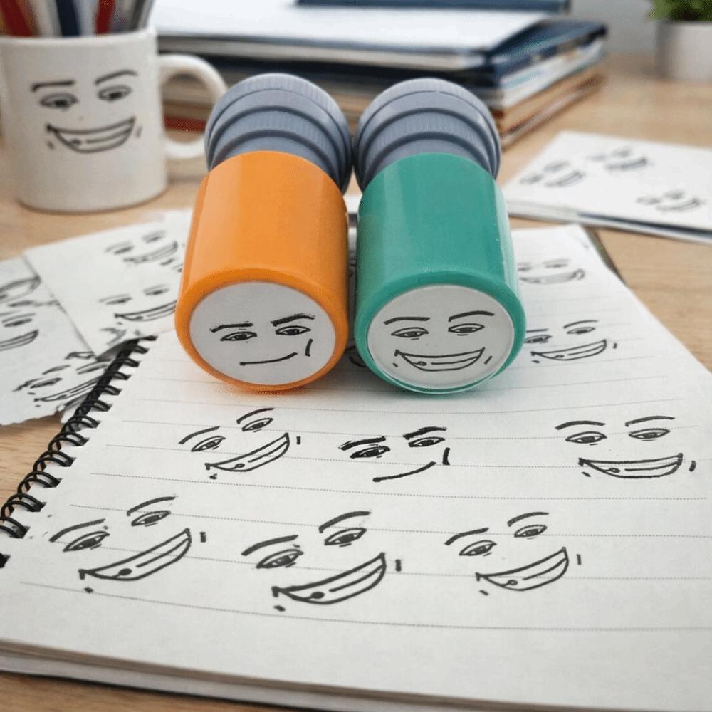 Self-inking funny novelty stamp for office paperwork