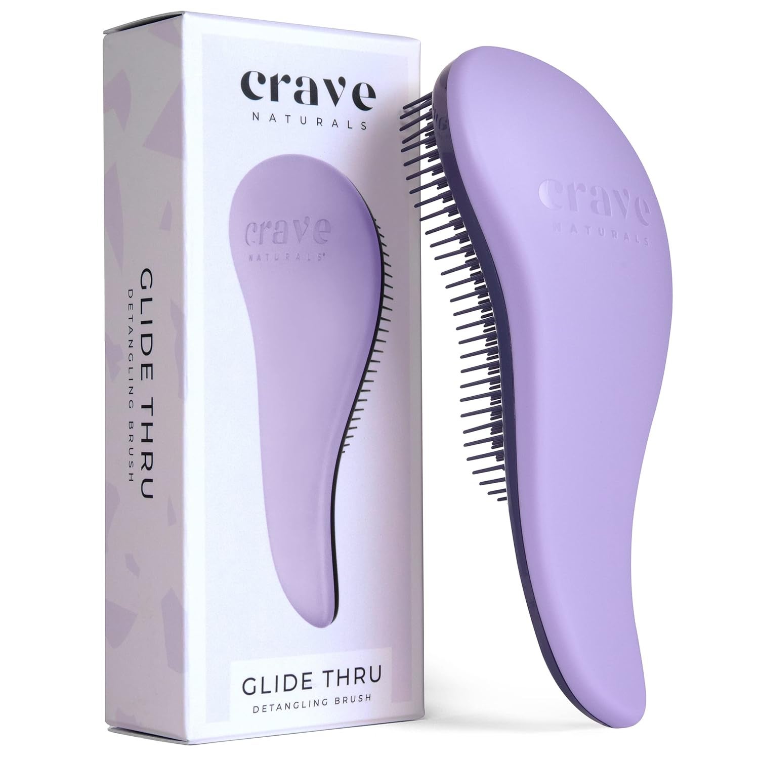 Crave Naturals glide thru detangling brush in purple