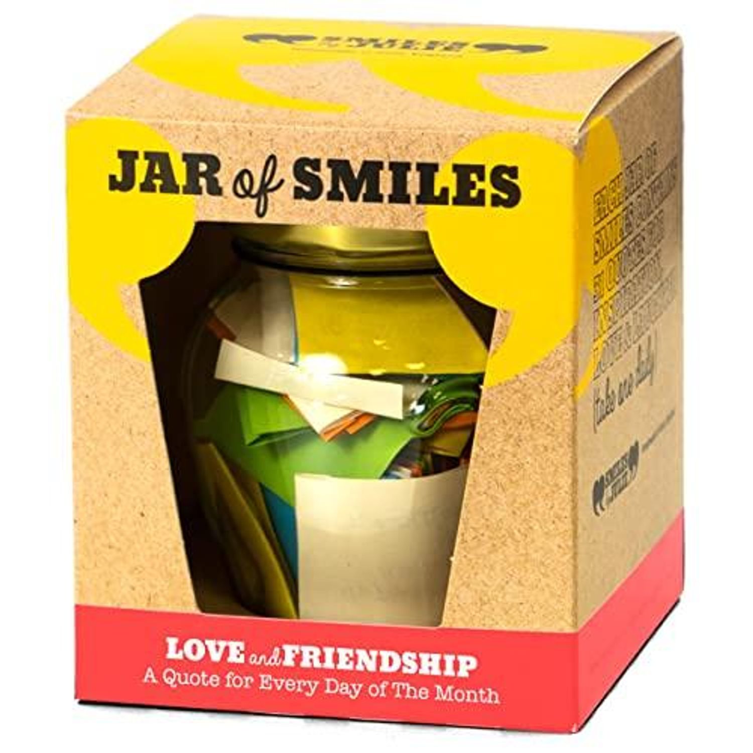 Glass jar filled with inspirational quote cards