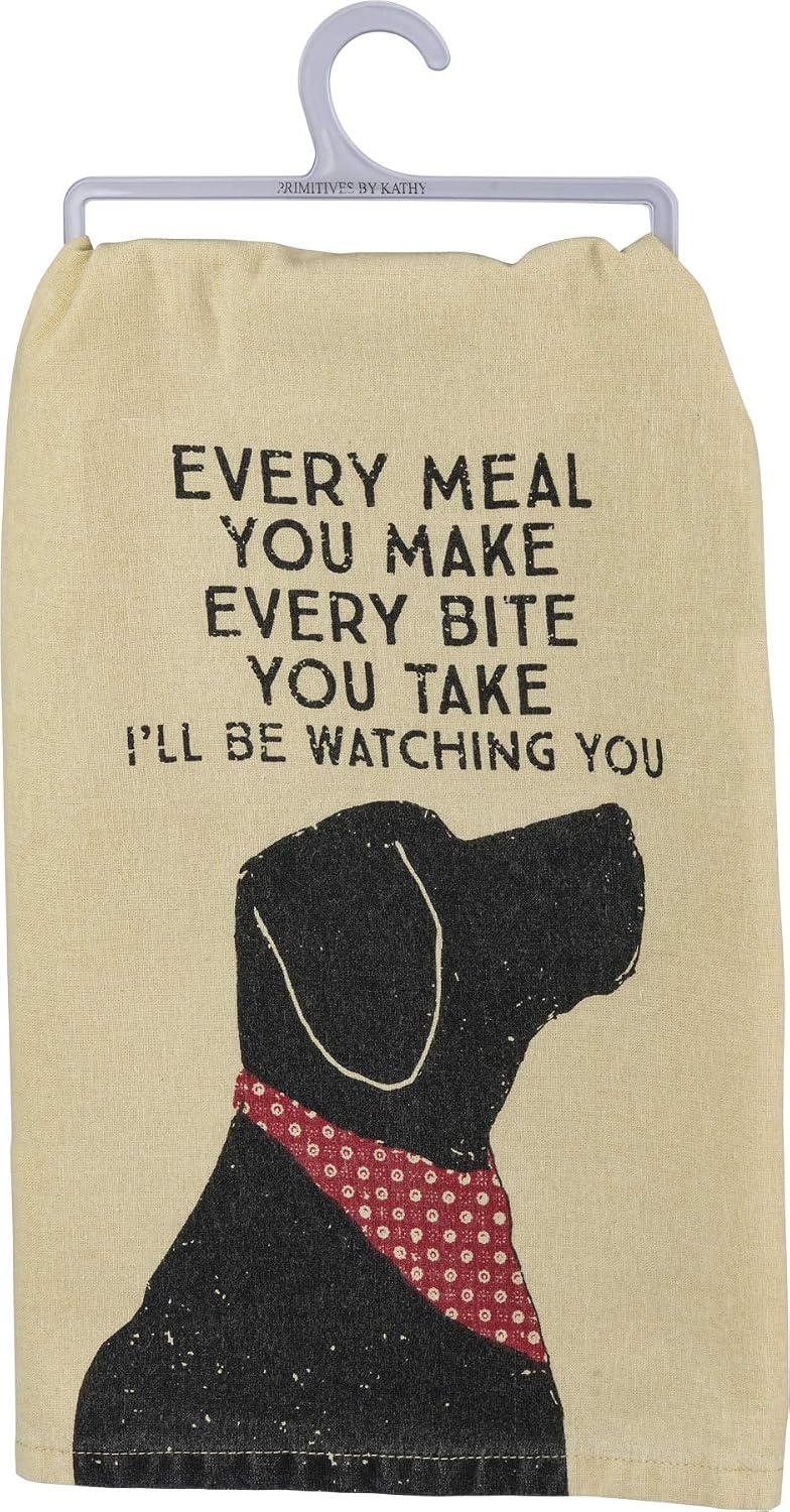 Primitives by Kathy funny dog lover kitchen dish towel