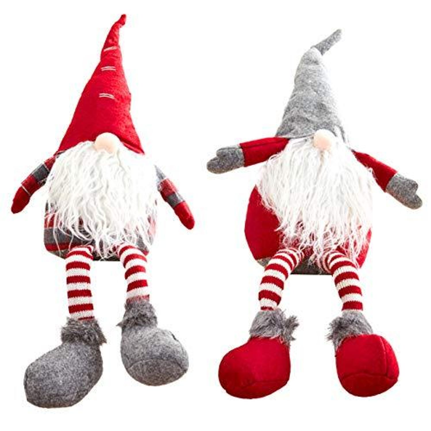 Festive Christmas gnome plush decoration