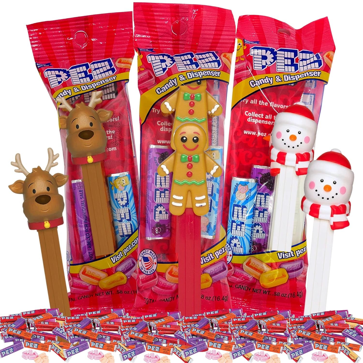 Holiday PEZ candy dispensers 3 pack
