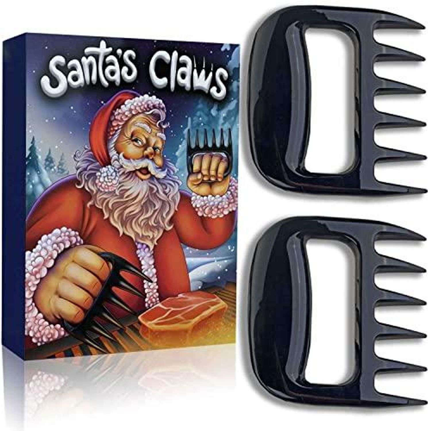 Pair of meat shredder claws for pulling pork and chicken