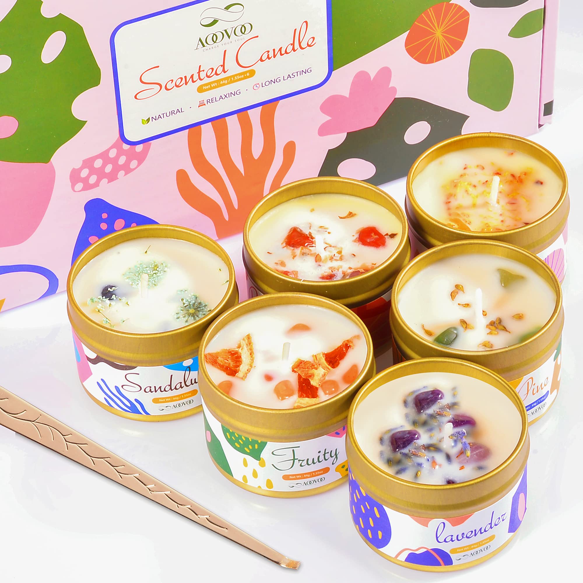 Chaos coordinator scented candle gift set with six fragrances